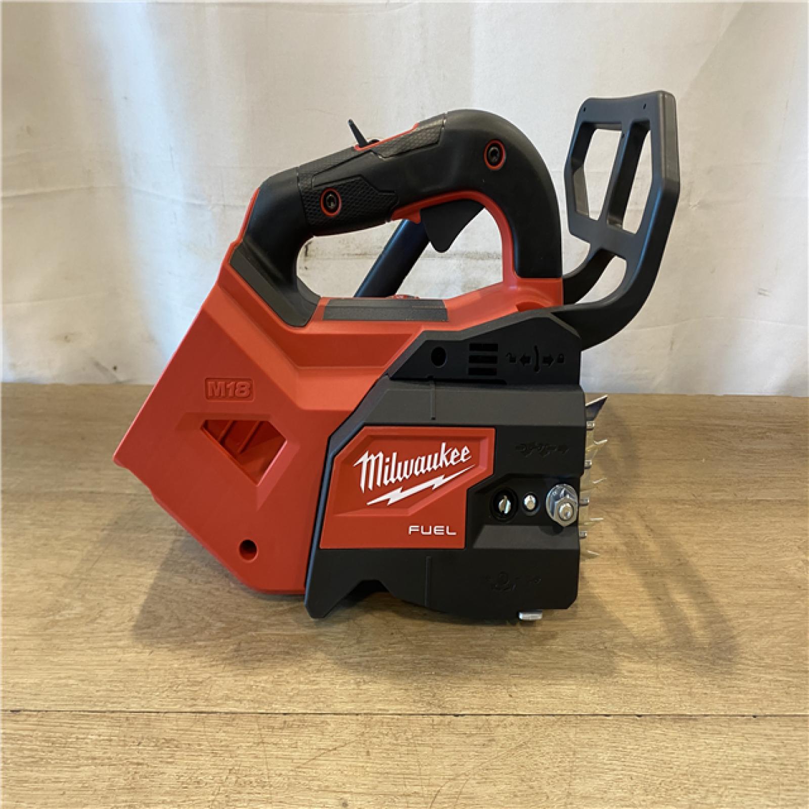 AS-IS Milwaukee FUEL 14 in. 18V Lithium-Ion Brushless Cordless Battery Top Handle Chainsaw (Tool Only)