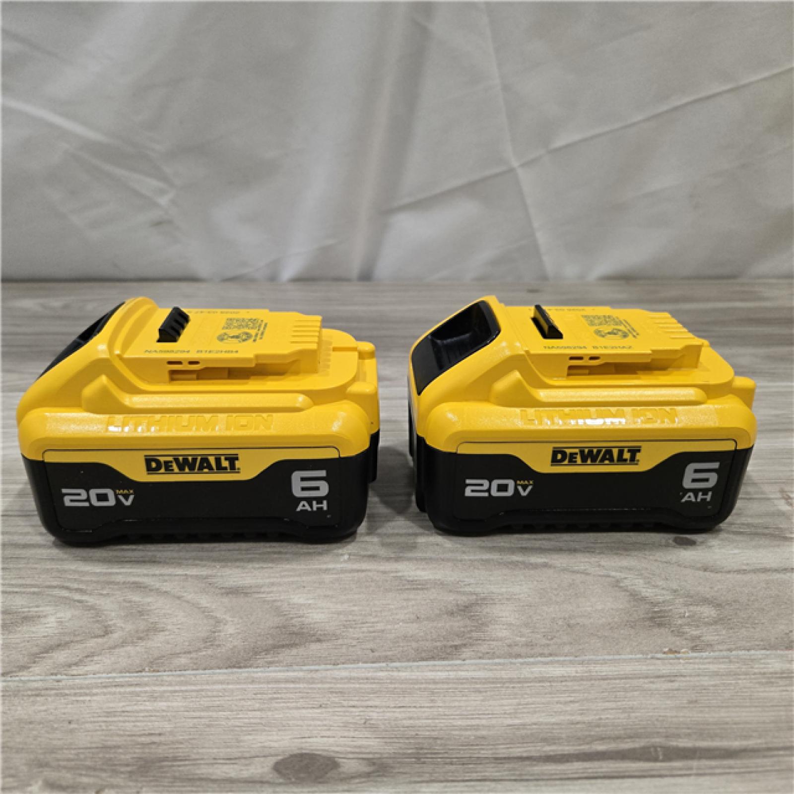 AS-IS DEWALT DCB206-2 6.0Ah 20V MAX Battery (2 Pack)