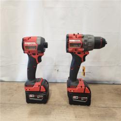 AS-IS- Milwaukee FUEL 18V Lithium-Ion Brushless Cordless Hammer Drill and Impact Driver Combo Kit