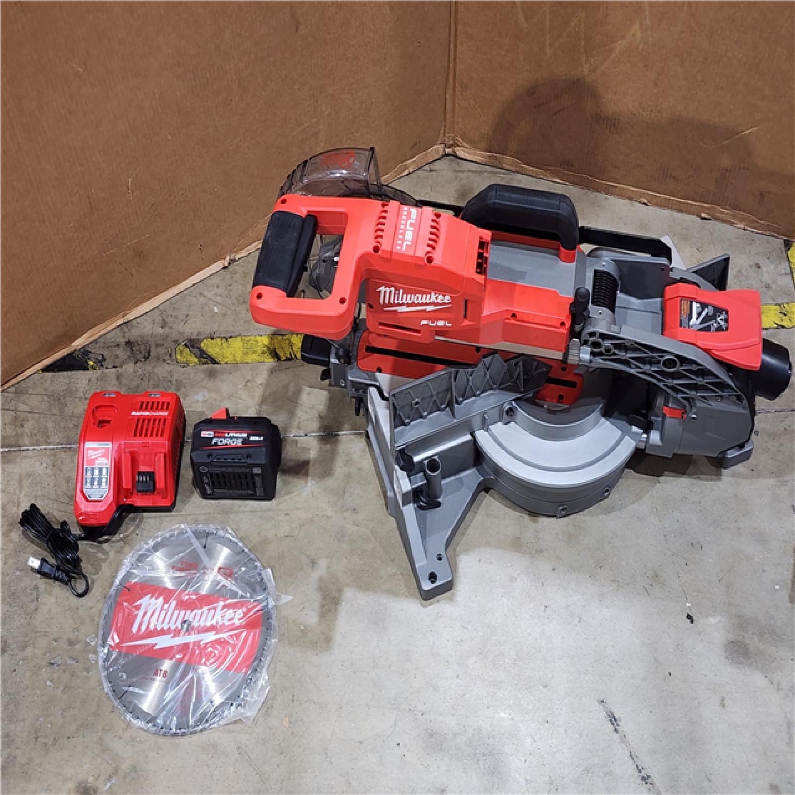 HOUSTON LOCATION - AS-IS M18 FUEL 18V 10 in. Lithium-Ion Brushless Cordless Dual Bevel Sliding Compound Miter Saw Kit with One 8.0 Ah Battery