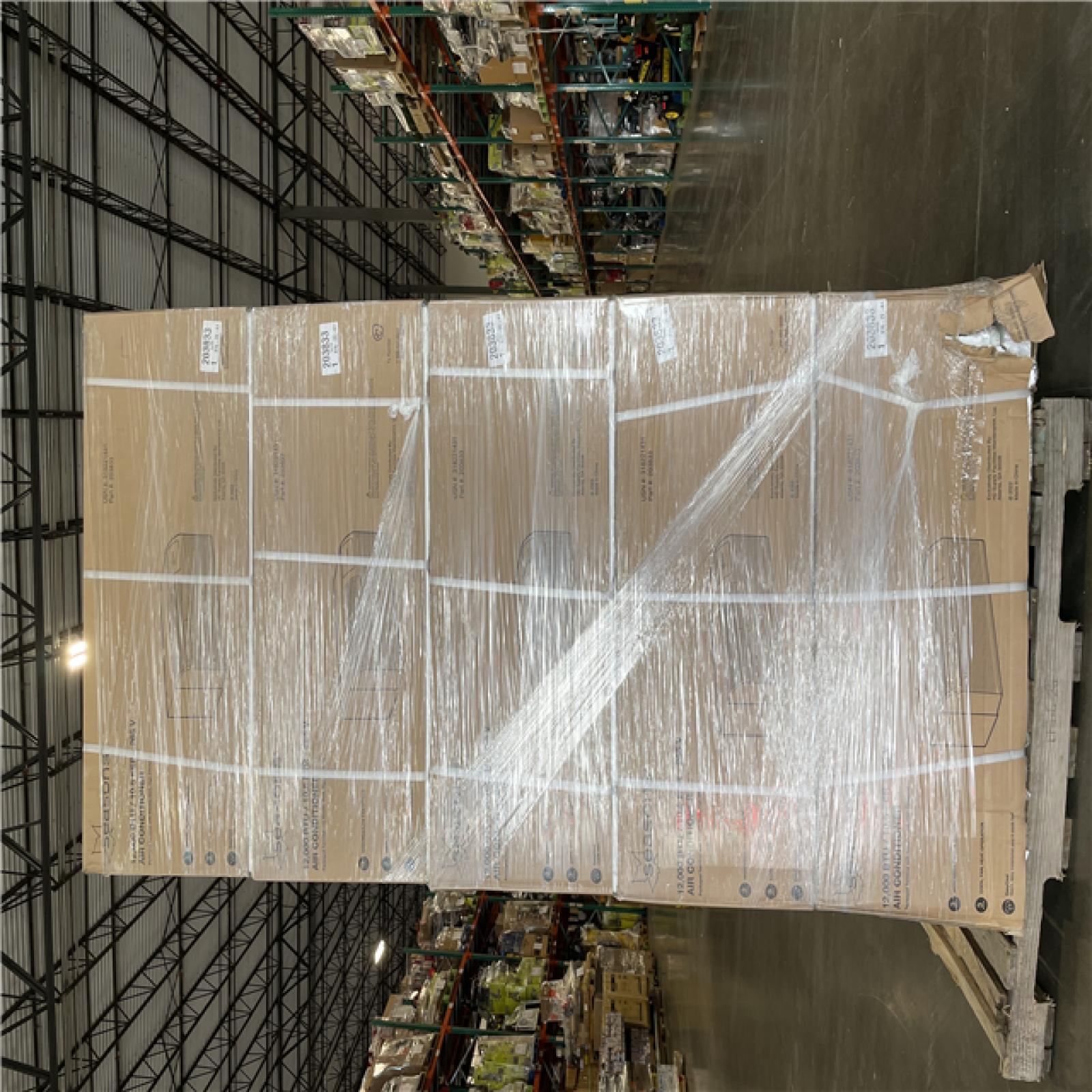 DALLAS LOCATION - AS-IS SEASONS 12 000 BTU 265V AIR CONDITIONER PALLET-(10 UNITS)