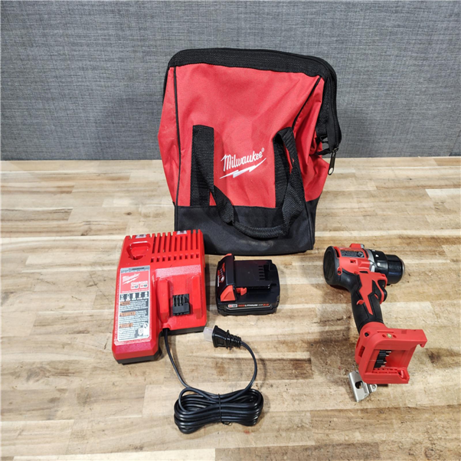 HOUSTON LOCATION - AS - IS Milwaukee 18V Lithium-Ion Brushless Cordless 1/2 in. Compact Drill/Driver with kit