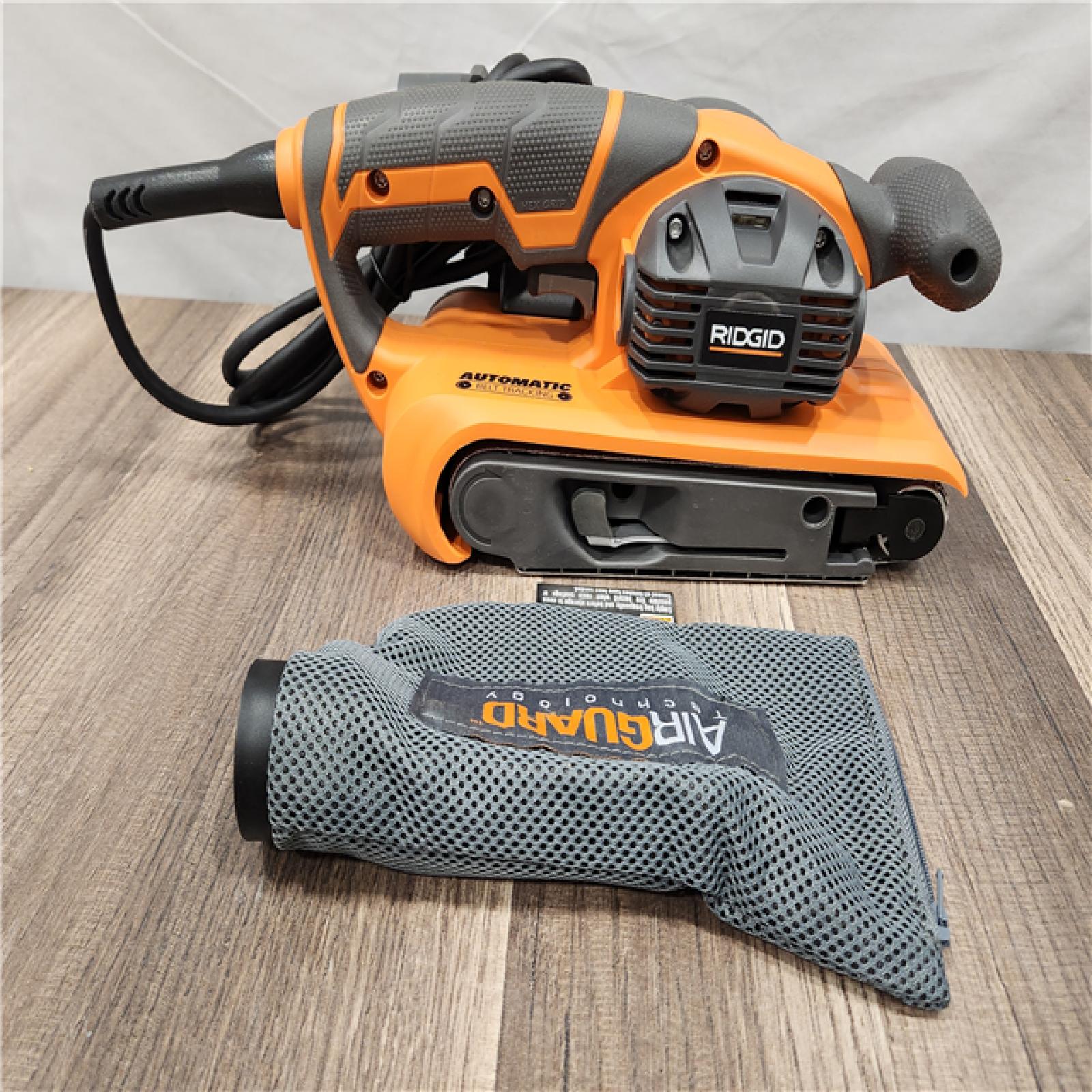RIDGID 6.5 Amp Corded 3 in. x 18 in. Heavy-Duty Variable Speed Belt Sander with AIRGUARD Technology