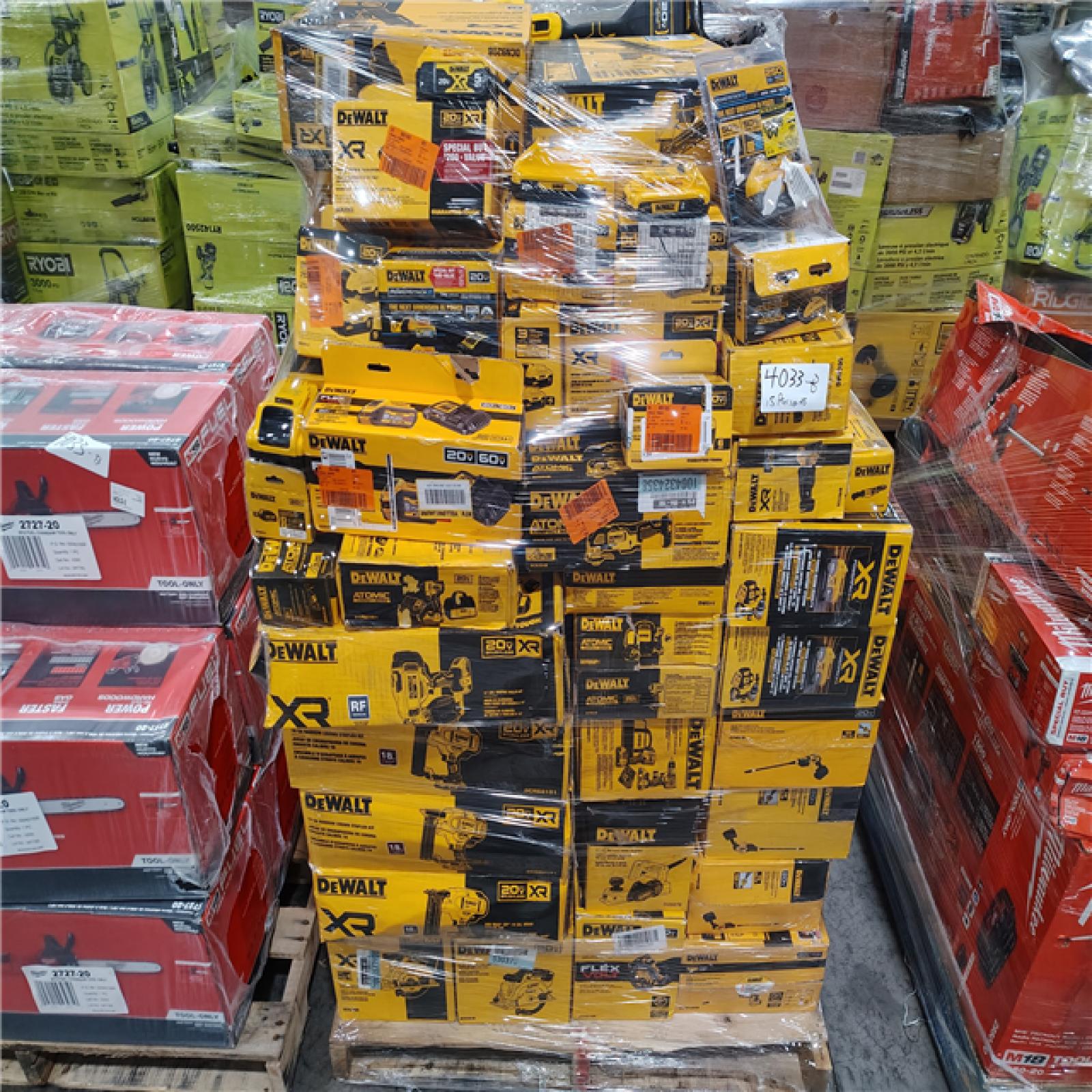 Pittston Location As-Is Power Tools Partial Truckload (15 Pallets) 4033-B