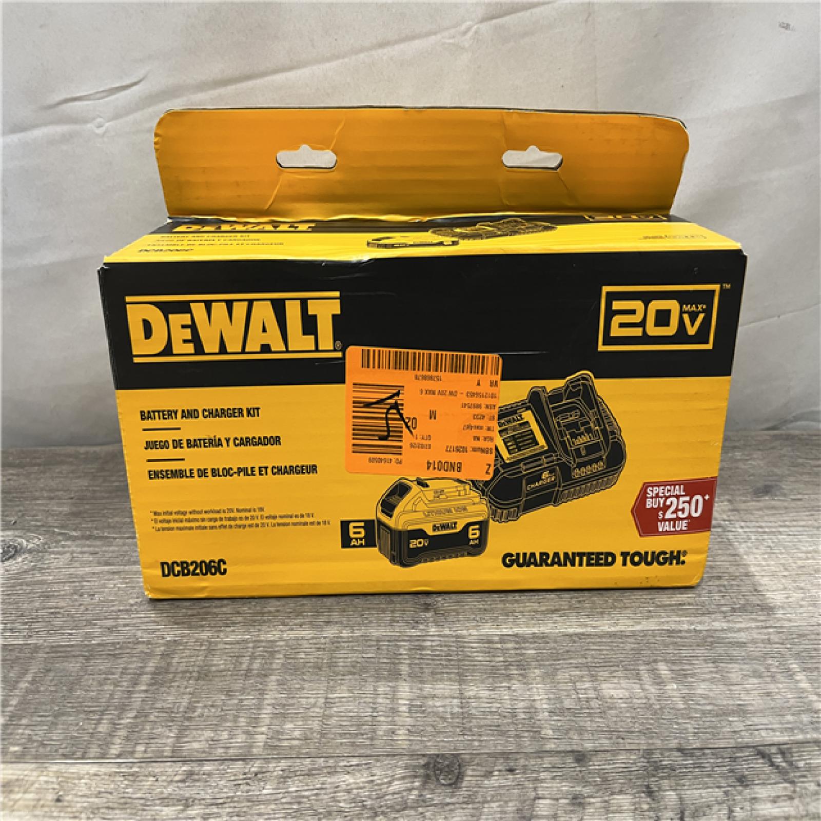 NEW - DEWALT 20V MAX Lithium-Ion 6.0 Ah Battery and Charger
