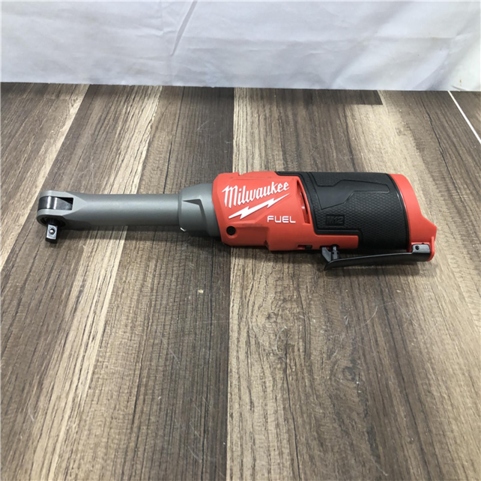 AS-IS Milwaukee  FUEL 12V Lithium-Ion Brushless Cordless 3/8 in. Extended Reach High Speed Ratchet (Tool Only)