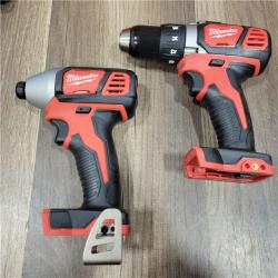 AS-IS Milwaukee M18 18V Cordless Brushed 2 Tool Drill/Driver and Impact Driver Kit