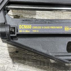 AS-IS DEWALT 20V MAX XR 16-Gauge Electric Cordless Angled Finishing Nailer Kit