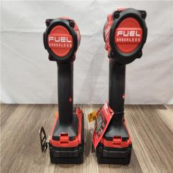 AS-IS- MILWAUKEE FUEL 18V Lithium-Ion Brushless Cordless Hammer Drill and Impact Driver Combo Kit