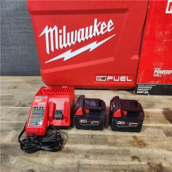 HOUSTON LOCATION - AS-IS (APPEARS LIKE NEW) MILWAUKEE FUEL 18V Lithium-Ion Brushless Cordless Hammer Drill and Impact Driver Combo Kit (2-Tool) with 2 Batteries