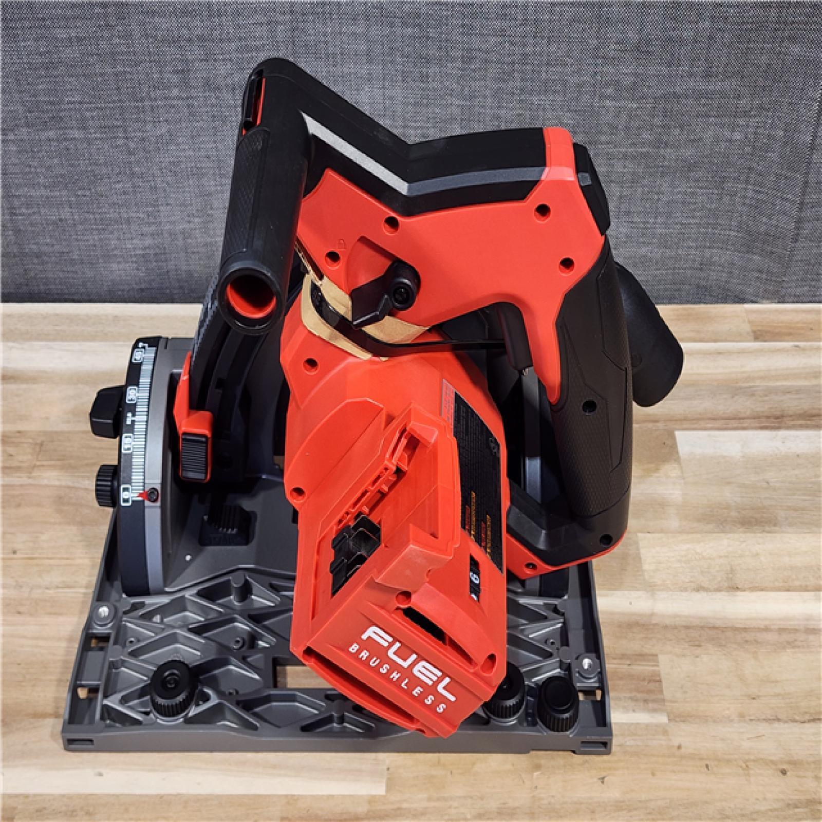 HOUSTON LOCATION - AS-IS (APPEARS LIKE NEW) Milwaukee  FUEL 18V Lithium-Ion Cordless Brushless 6-1/2 in. Plunge Cut Track Saw (Tool-Only)