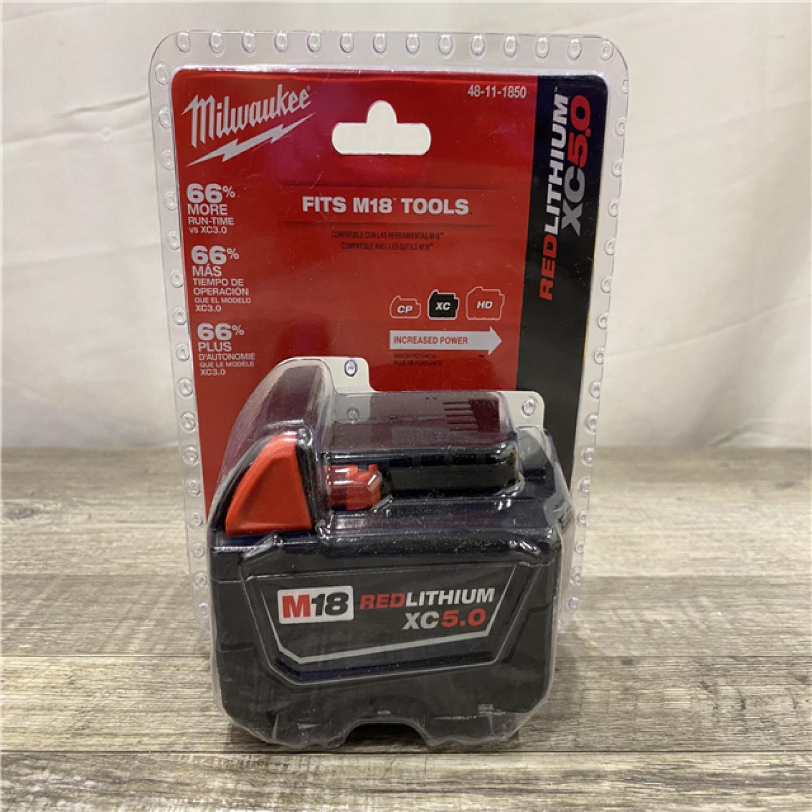 NEW - Milwaukee 18-Volt 5.0 Ah Lithium-Ion XC Extended Capacity Battery Pack