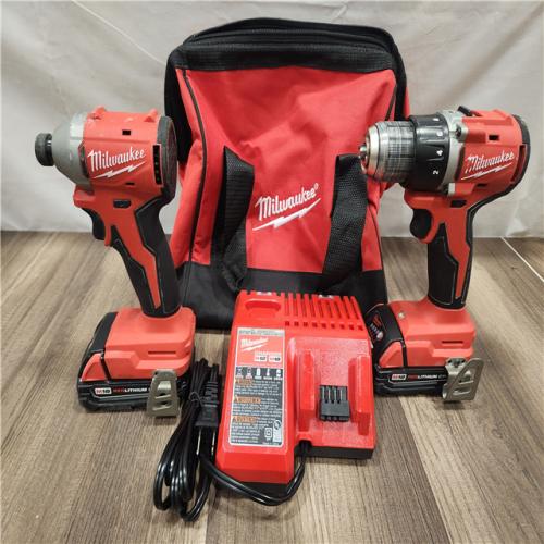AS-IS- Milwaukee M18 Compact Brushless 2-Tool Combo Kit