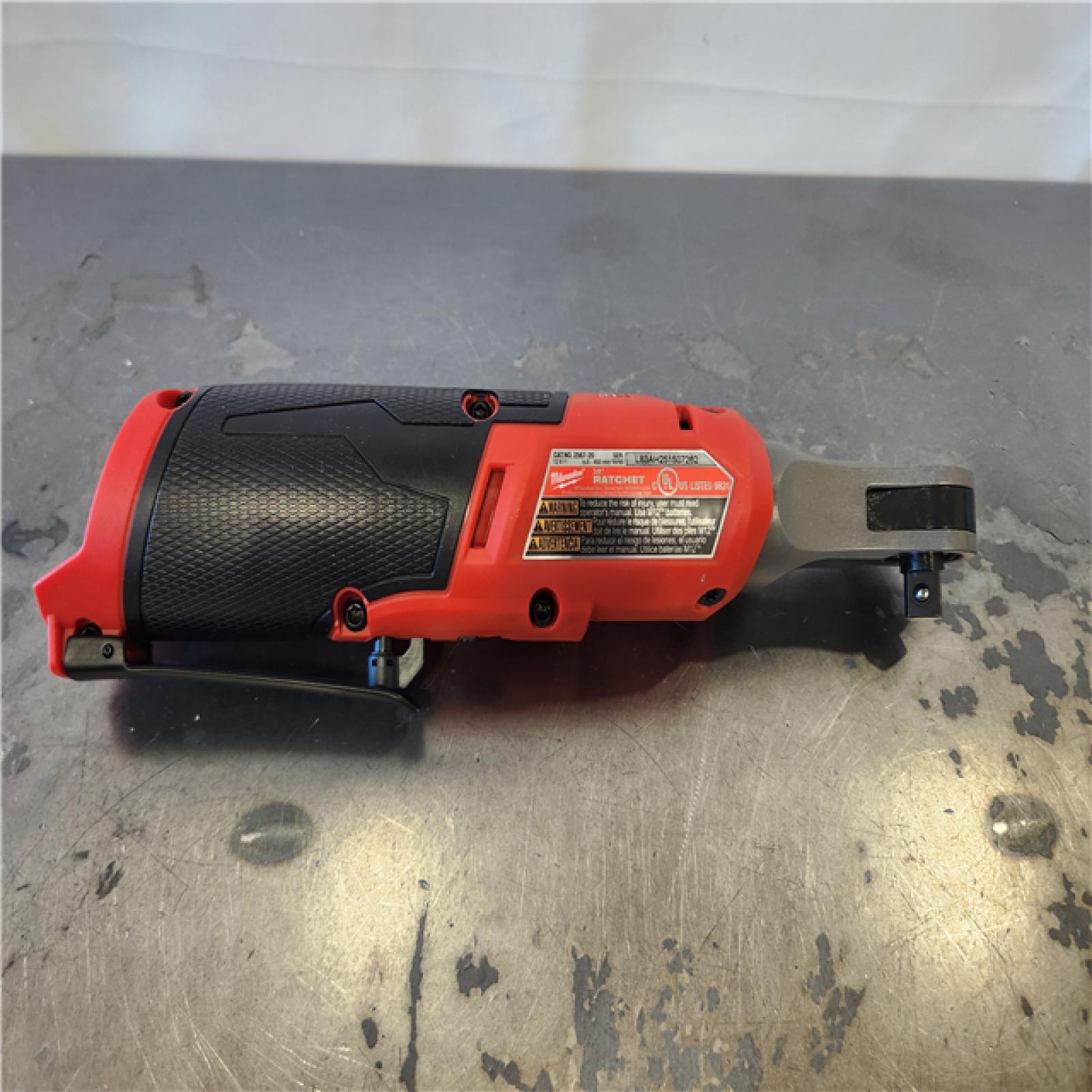 AS-IS- Milwaukee M12 FUEL Brushless Lithium-Ion 3/8 in. Cordless High Speed Ratchet (Tool Only)