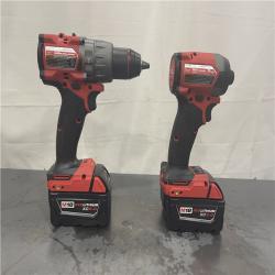 AS-IS- MILWAUKEE FUEL 18V Lithium-Ion Brushless Cordless Hammer Drill and Impact Driver Combo Kit
