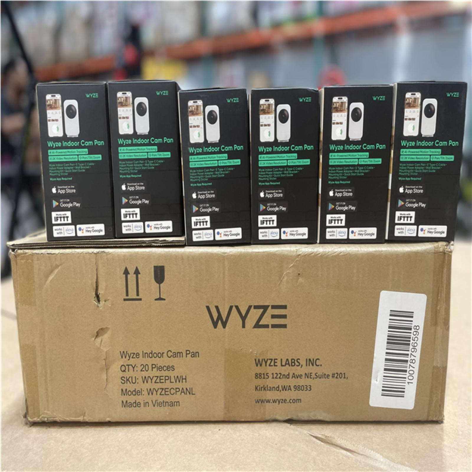 DALLAS LOCATION- NEW! WYZE  Indoor 2K Resolution Panoramic Camera (39 CASES)