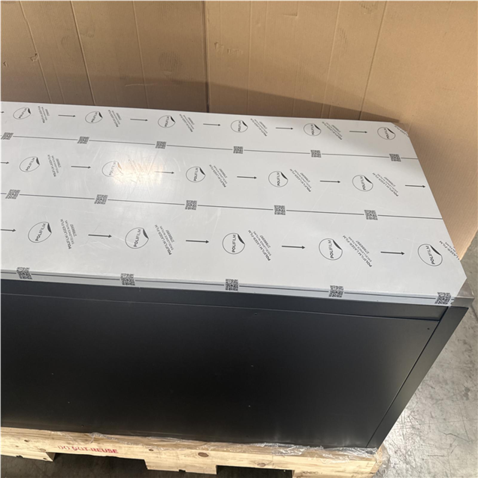 CALIFORNIA AS IS HUSKY 24 DRAWER WORKBENCH RIGHT SIDE DAMAGE TOP 5 DOORS STUCK