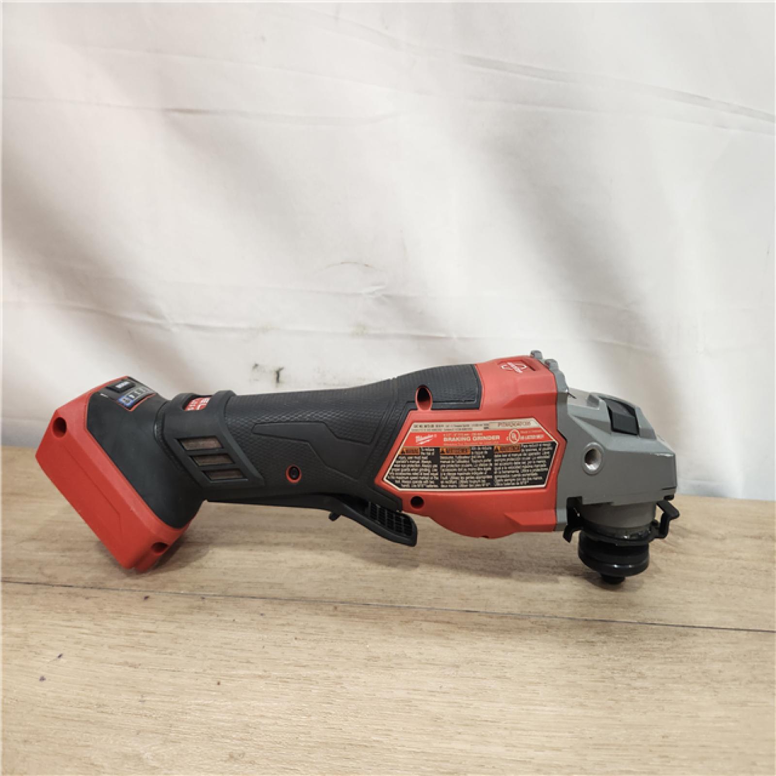 AS-IS- M18 FUEL ONE-KEY 18V Lithium-Ion Brushless Cordless 4-1/2 in./6 in. Variable Speed Braking Grinder W/Paddle Switch