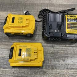 AS-IS DEWALT 20V MAX Lithium-Ion Battery Kit with 5.0Ah and 2.0Ah Battery and Charger