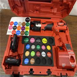 AS-IS M18 18-Volt Lithium-Ion Cordless FORCE LOGIC 600 MCM Crimper Kit W/(2) 2.0Ah Batteries, Charger, Hard Case