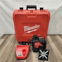 AS-IS- Milwaukee M12 Green Beam Laser 360° 3-Plane Kit