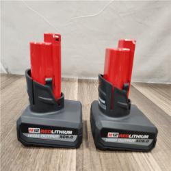 AS-IS- Milwaukee M12 12V Lithium-Ion XC High Output 5.0 Ah Battery Pack (2-Pack) Starter Kit with Charger