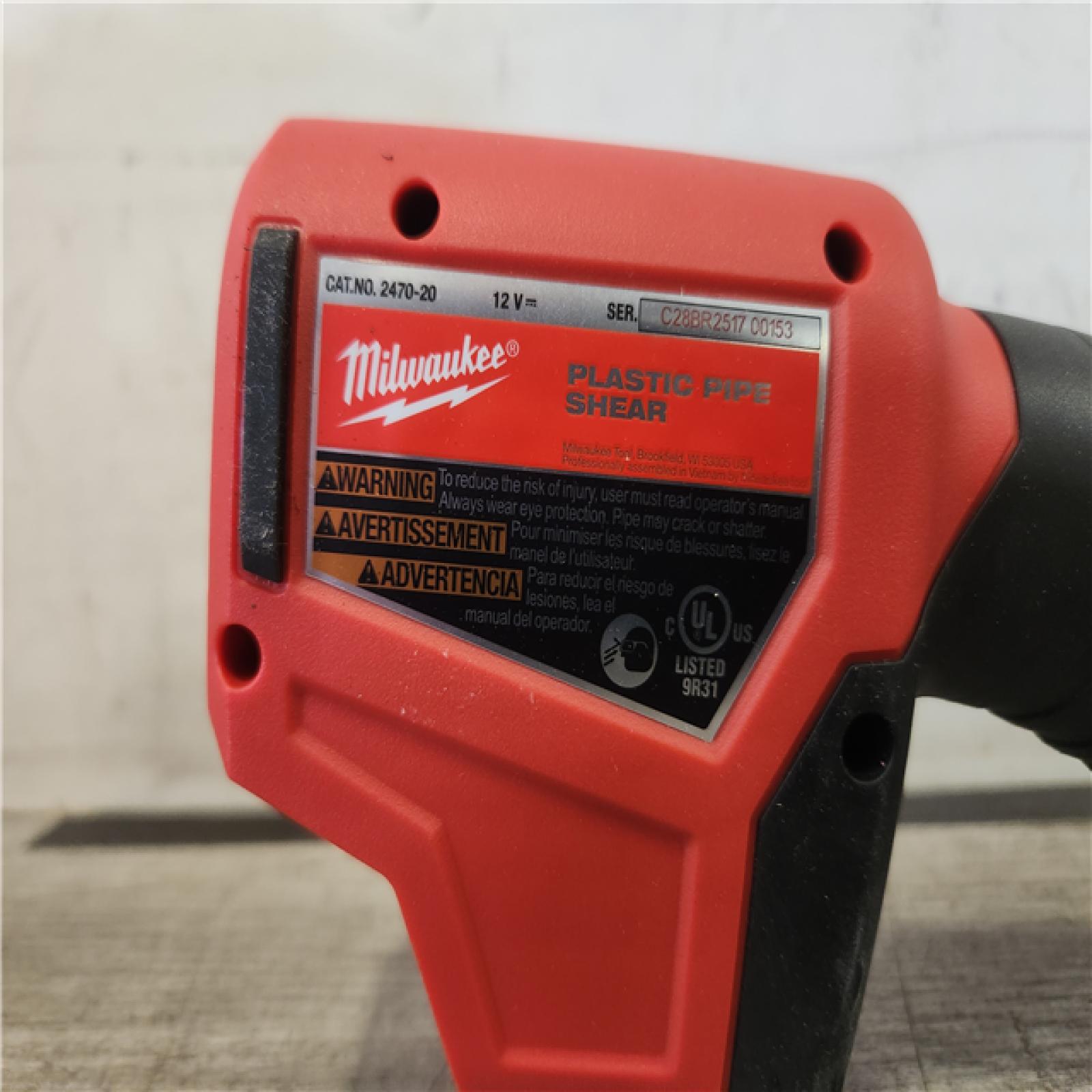 Phoenix NEW Milwaukee M12 12V Lithium-Ion Cordless PVC Pipe Shear (Tool-Only)