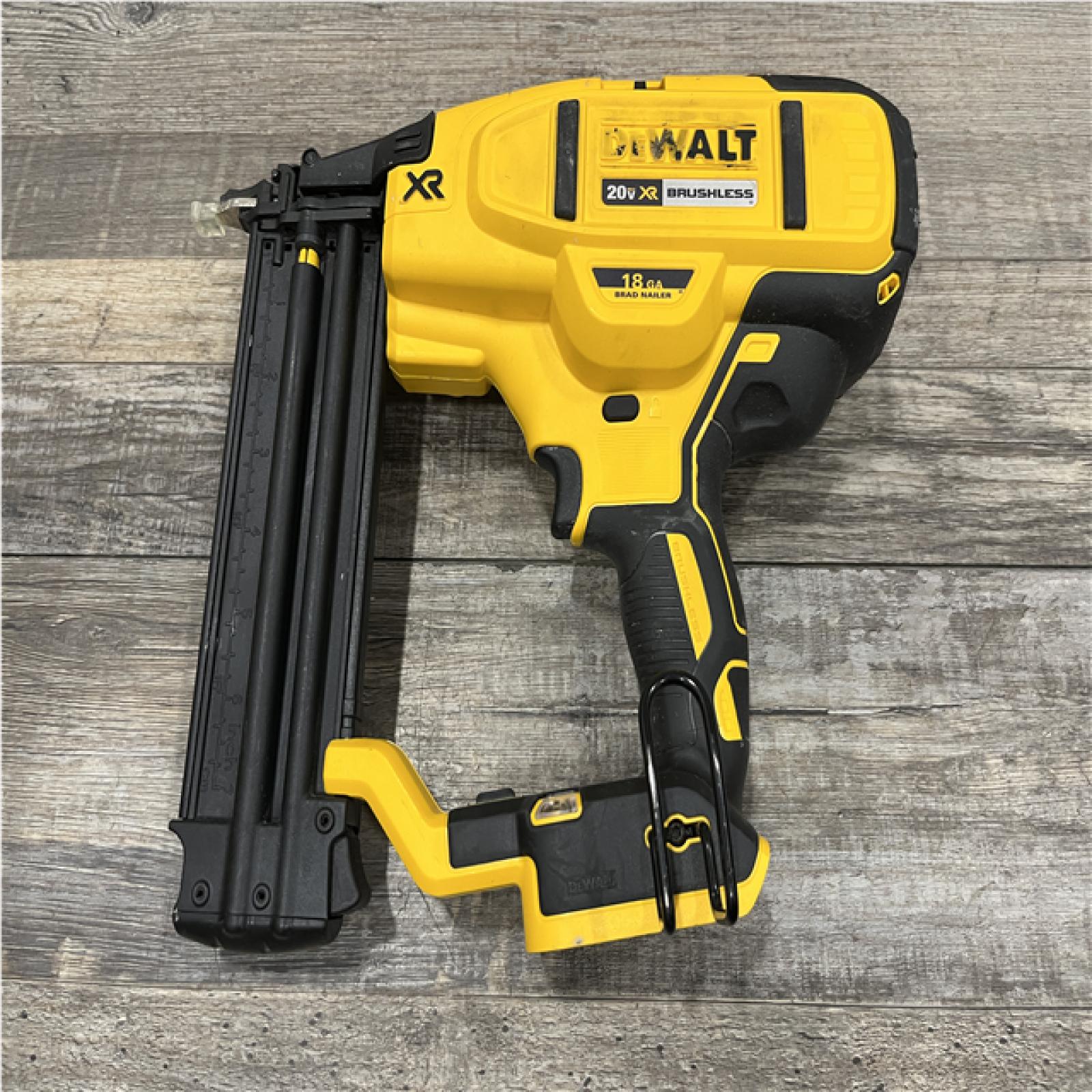AS-IS DEWALT 20V MAX XR Lithium-Ion Electric Cordless 18-Gauge Brad Nailer (Tool Only)