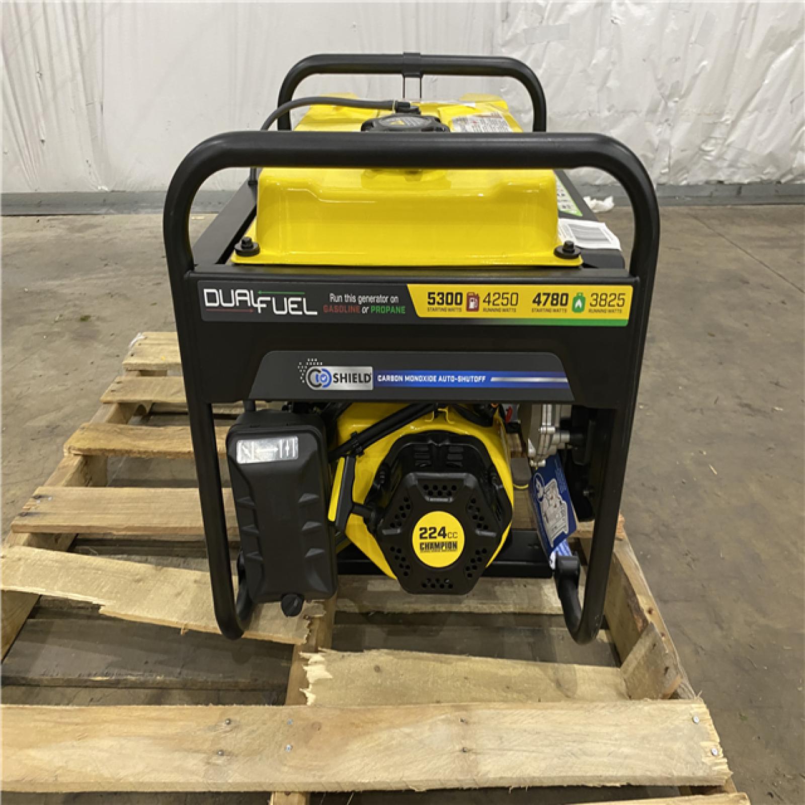 Houston Location - AS-IS Champion Dual Fuel 4250 Running Watts Generator