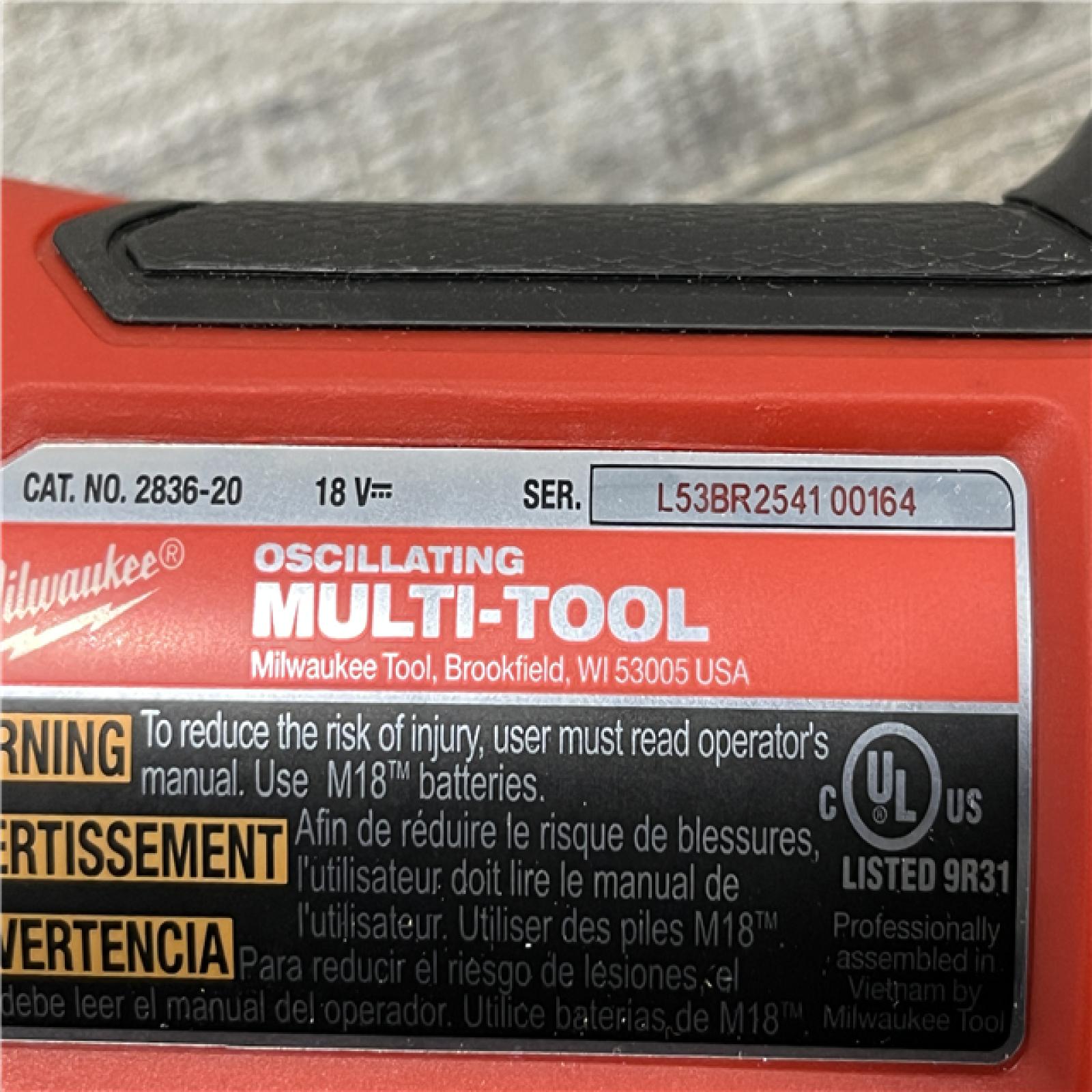 AS-IS Milwaukee FUEL 18V Lithium-Ion Cordless Brushless Oscillating Multi-Tool (Tool-Only)