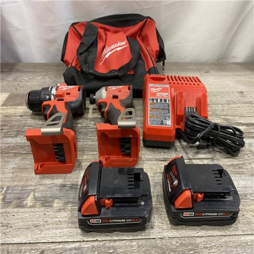 AS-IS Milwaukee 18V Lithium-Ion Brushless Cordless Compact Drill/Impact Combo Kit