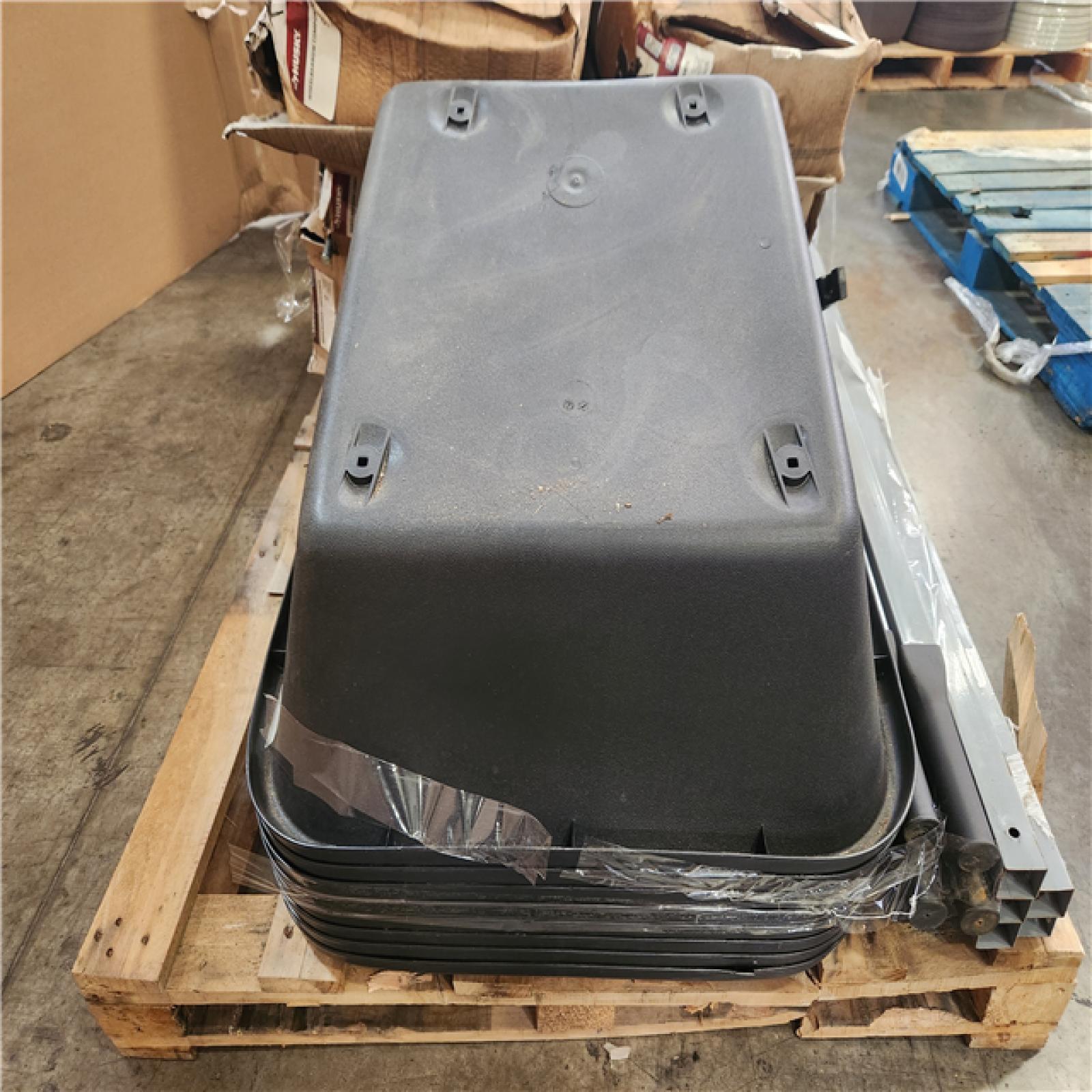 Phoenix Husky 6 cu. ft. Dual-Wheel  Poly Wheelbarrow with 8 in. Flat-Free Tires Pallet (8-Wheelbarrows)