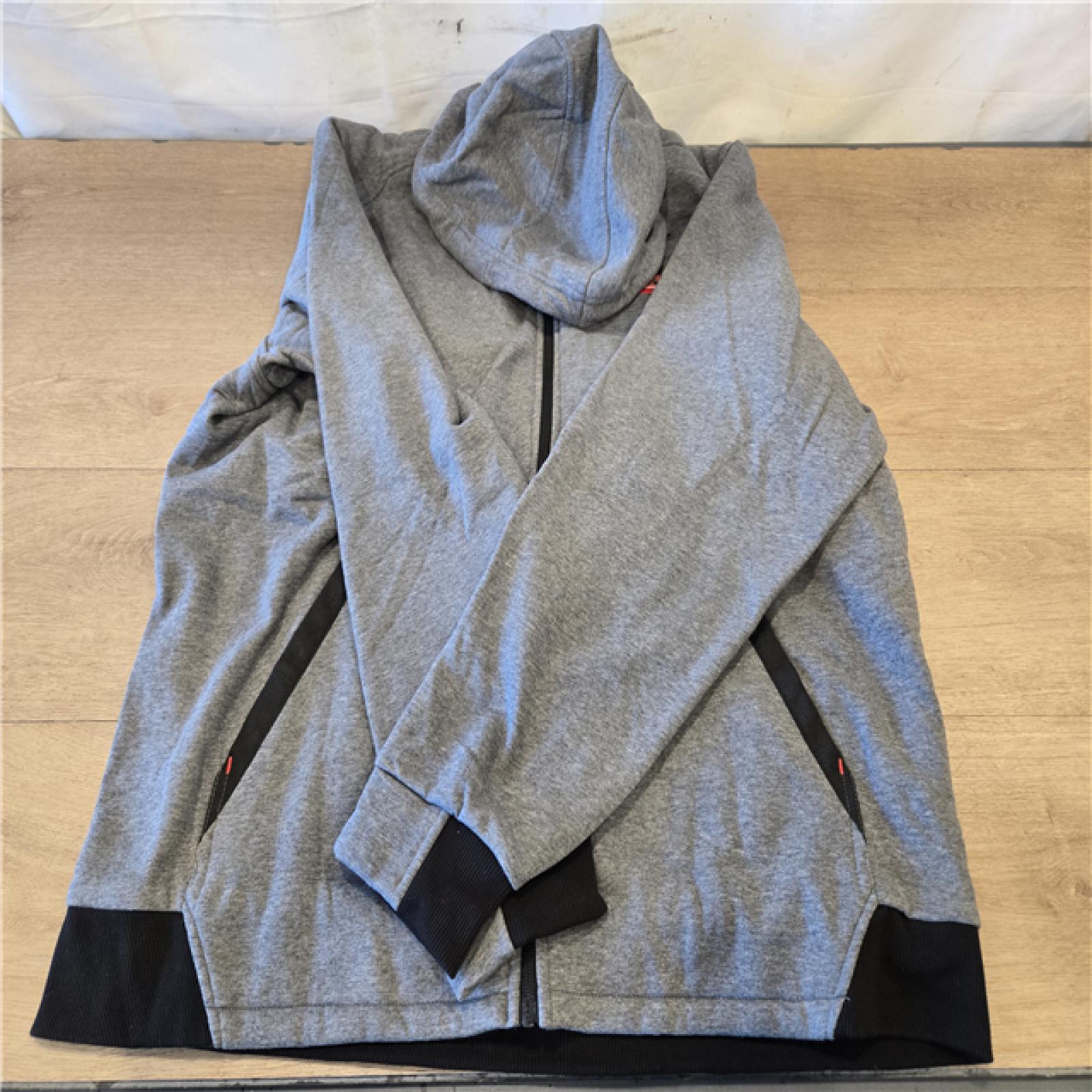 AS-IS Milwaukee Men's X-Large 12V Cordless Gray Heated Jacket Hoodie Kit