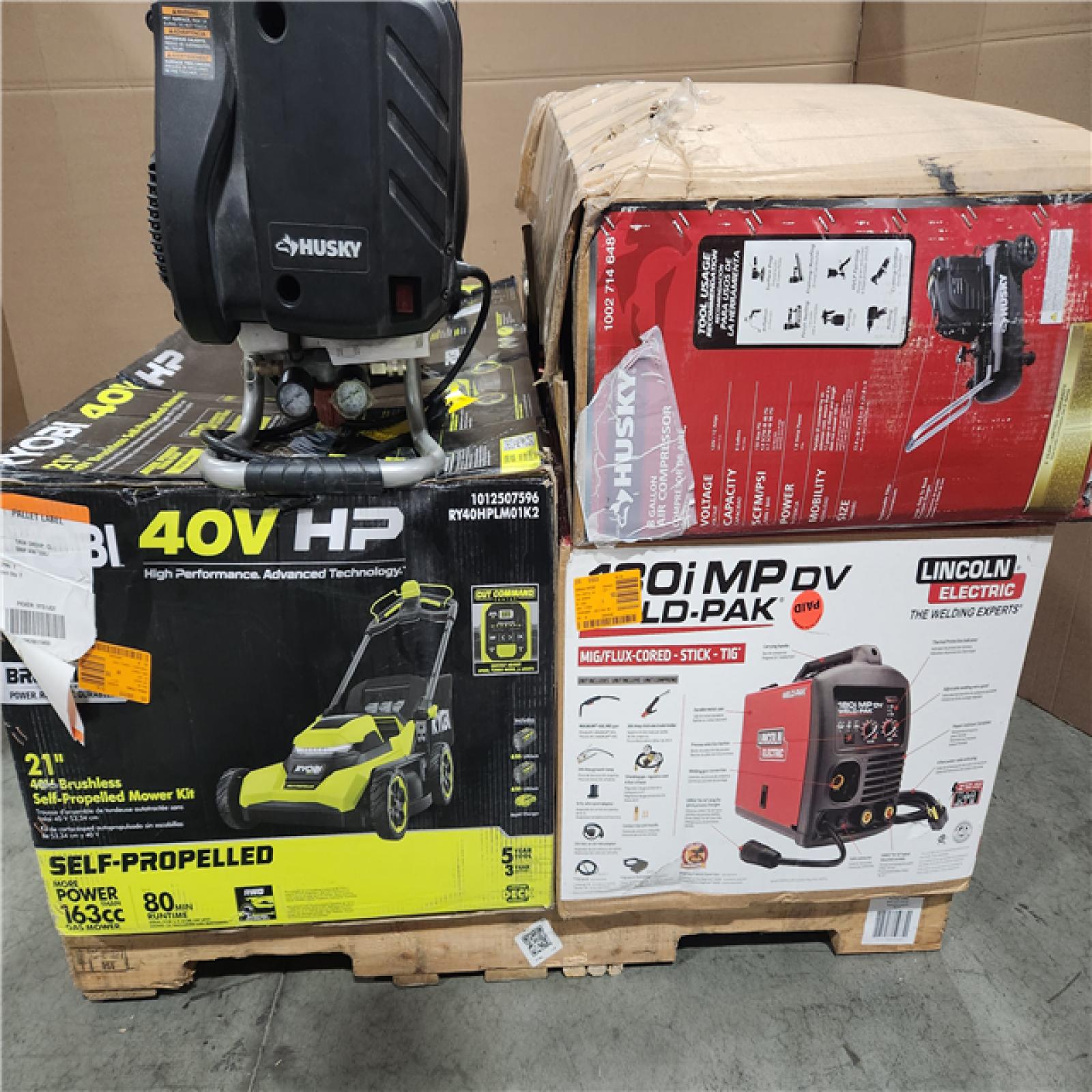 California as-is power equipment pallet