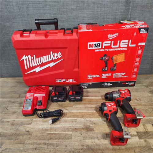 HOUSTON LOCATION - AS-IS (APPEARS LIKE NEW) Milwaukee FUEL 18V Lithium-Ion Brushless Cordless Hammer Drill and Impact Driver Combo Kit