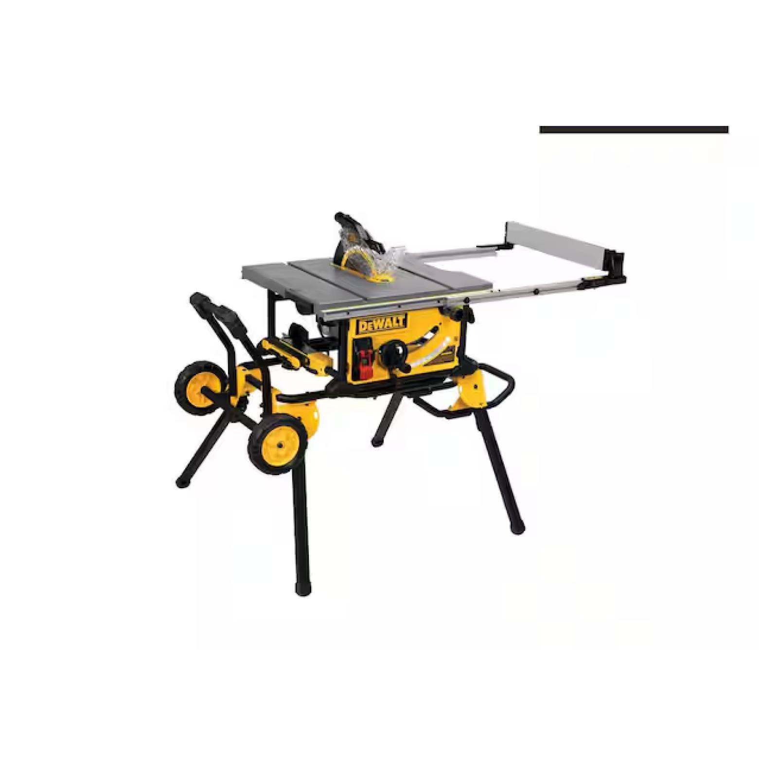 NEW! - DEWALT 15 Amp Corded 10 in. Job Site Table Saw with Rolling Stand
