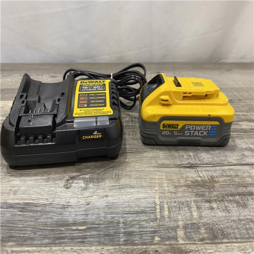 AS-IS DEWALT 20V MAX XR POWERSTACK Lithium-Ion Battery Starter Kit with 5.0Ah Battery and Charger