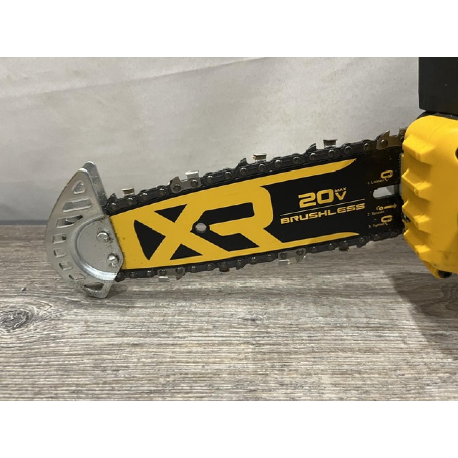 AS-IS DEWALT 20V MAX 8 in. Brushless Cordless Battery Powered Pruning Chainsaw (Tool Only)
