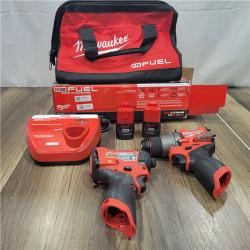 AS-IS Milwaukee 3497-22 12V Brushless Hammer Drill and Impact Driver Combo Kit