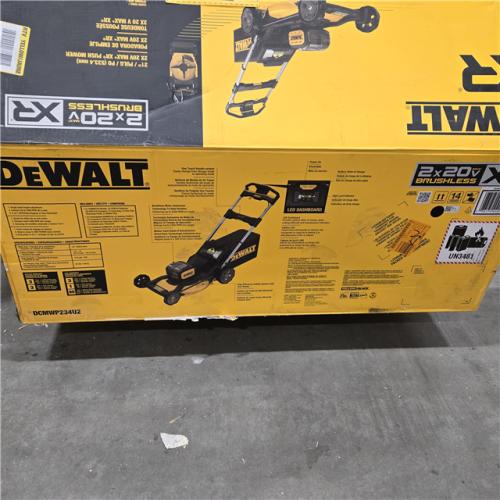 AS-IS DeWalt 2X20V MAX DCMWP234U2 21 in. 20 V Battery Lawn Mower Kit (Battery & Charger)