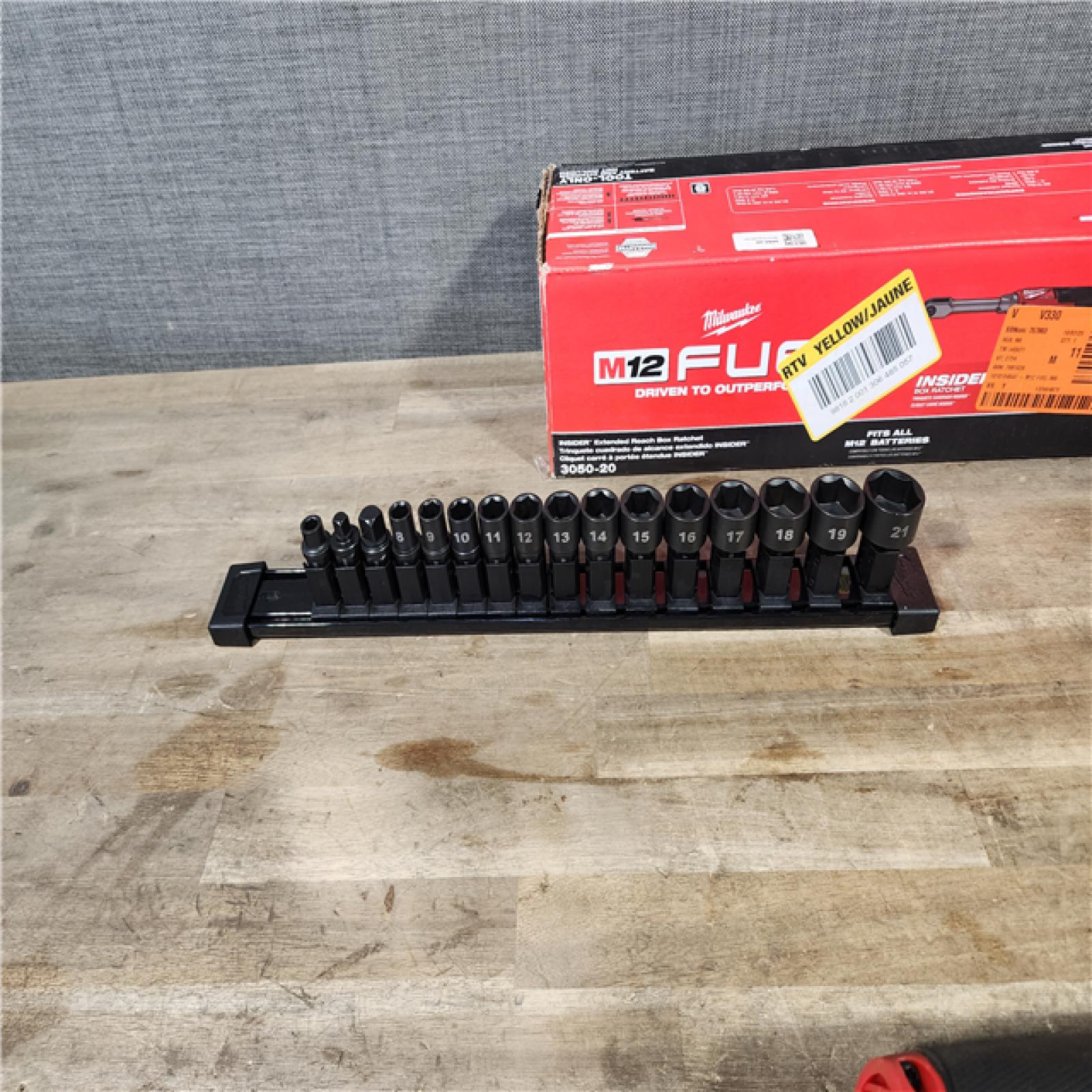 HOUSTON LOCATION - AS-IS Milwaukee M12 FUEL INSIDER Extended Reach Box Ratchet (Tool-Only)