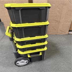 California AS-IS Ryobi Link Tool Boxes  Includes (1) Rolling Tool Box  (2) Medium Tool Boxes and (2) Standard Tool Boxes; Appears in Excellent Condition (No Tools)