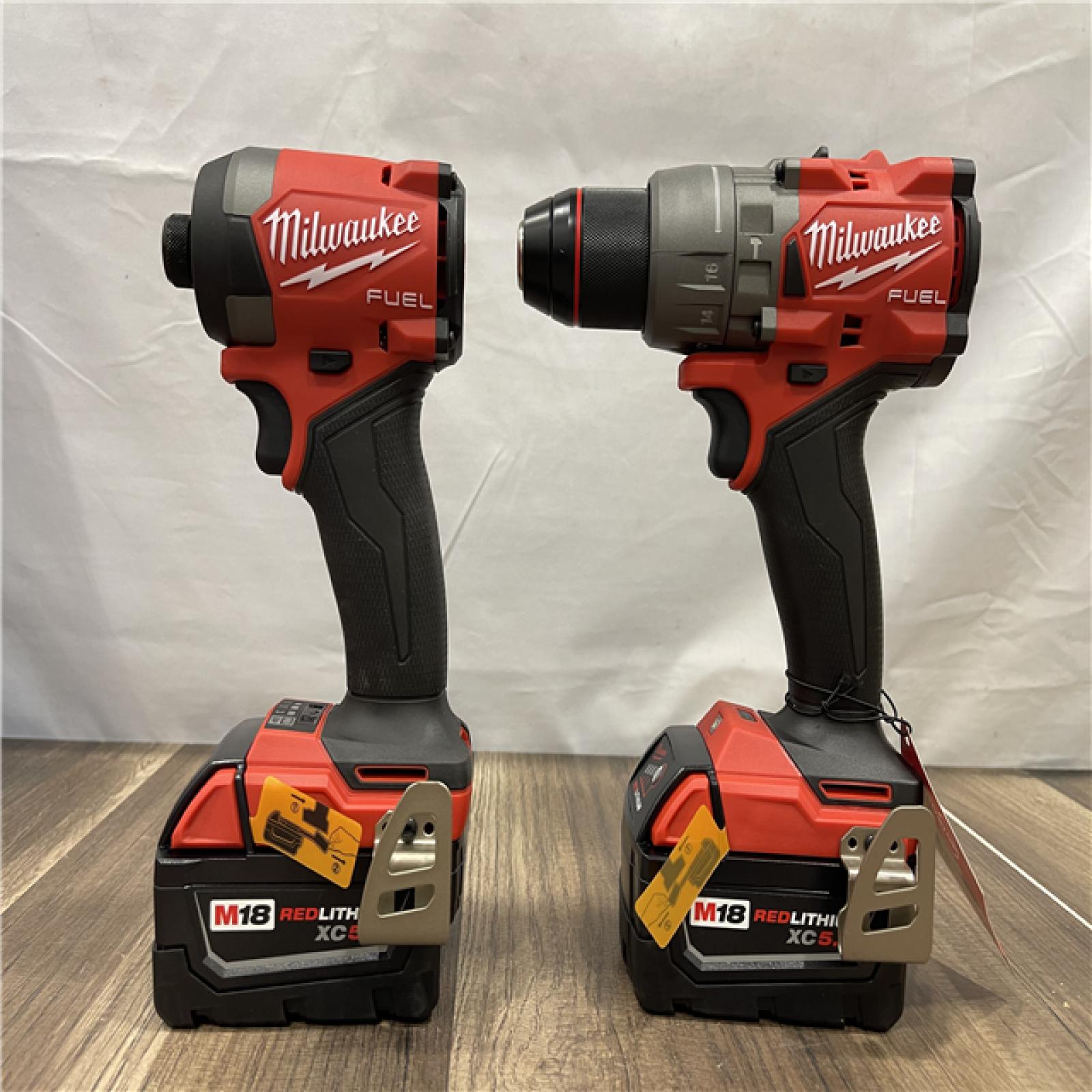 AS-IS Milwaukee M18 FUEL 18V Lithium-Ion Brushless Cordless Hammer Drill and Impact Driver Combo Kit