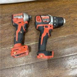 AS-IS MILWAUKEE M18 FUEL 18V Lithium-Ion Brushless Cordless Hammer Drill and Impact Driver Combo Kit (2-Tool) with 2 Batteries
