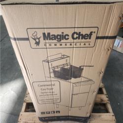 Phoenix NEW Magic Chef 35 Qt. 50lb. Stainless Steel Commercial Gas Fryer - 120 000 BTU (SEALED)