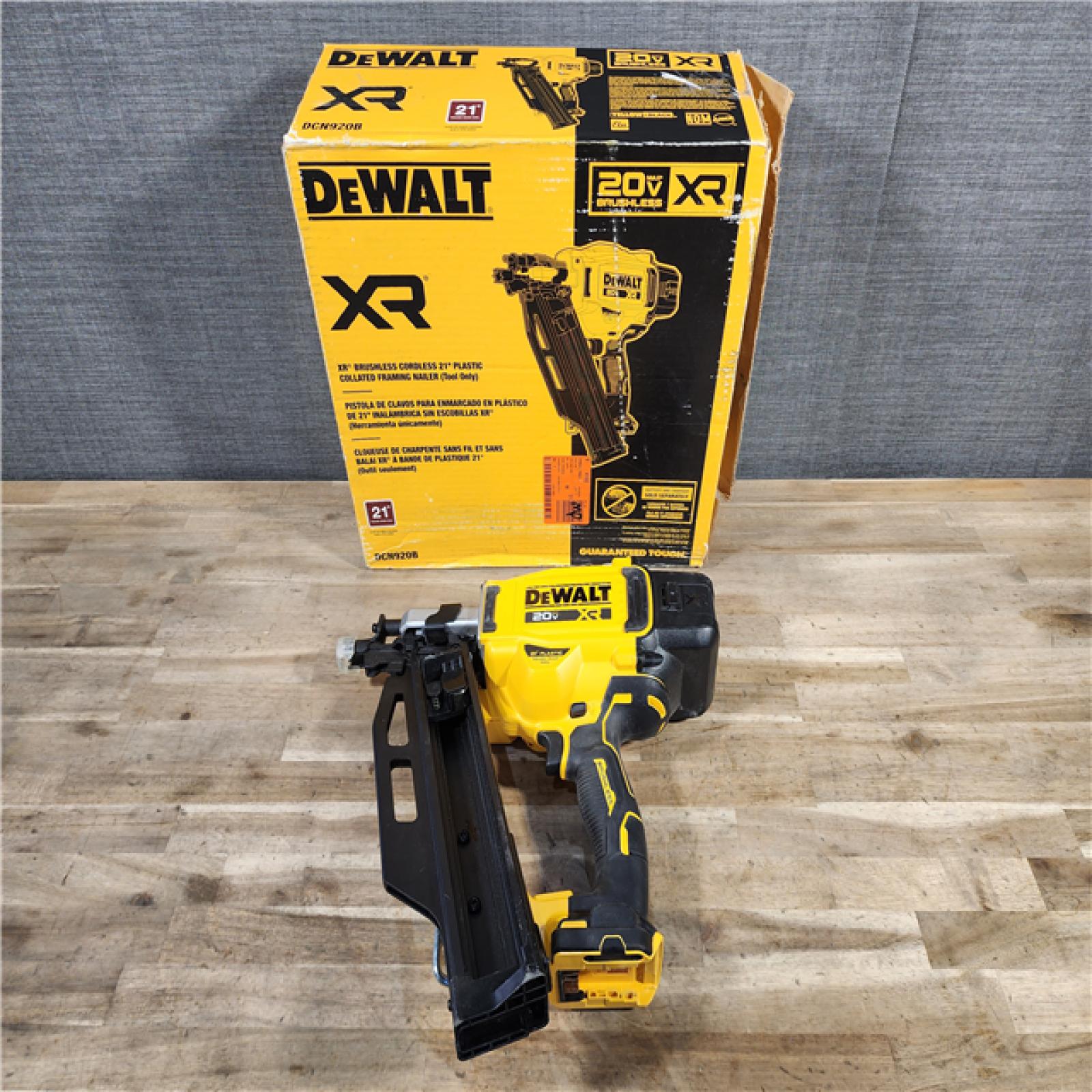 HOUSTON LOCATION - AS-IS DEWALT 20-Volt 21° Cordless Framing Nailer (Tool-Only)