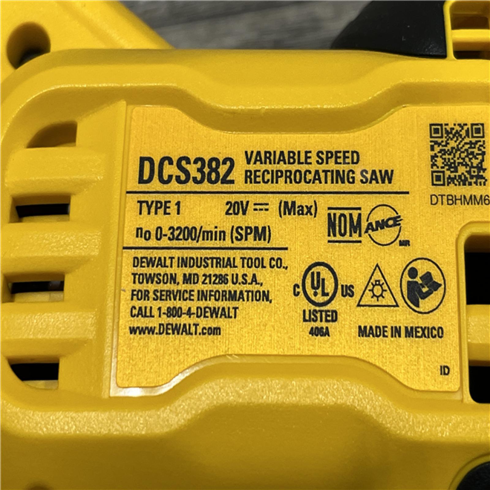 AS-IS DEWALT 20V MAX Cordless Brushless Reciprocating Saw (Tool Only)