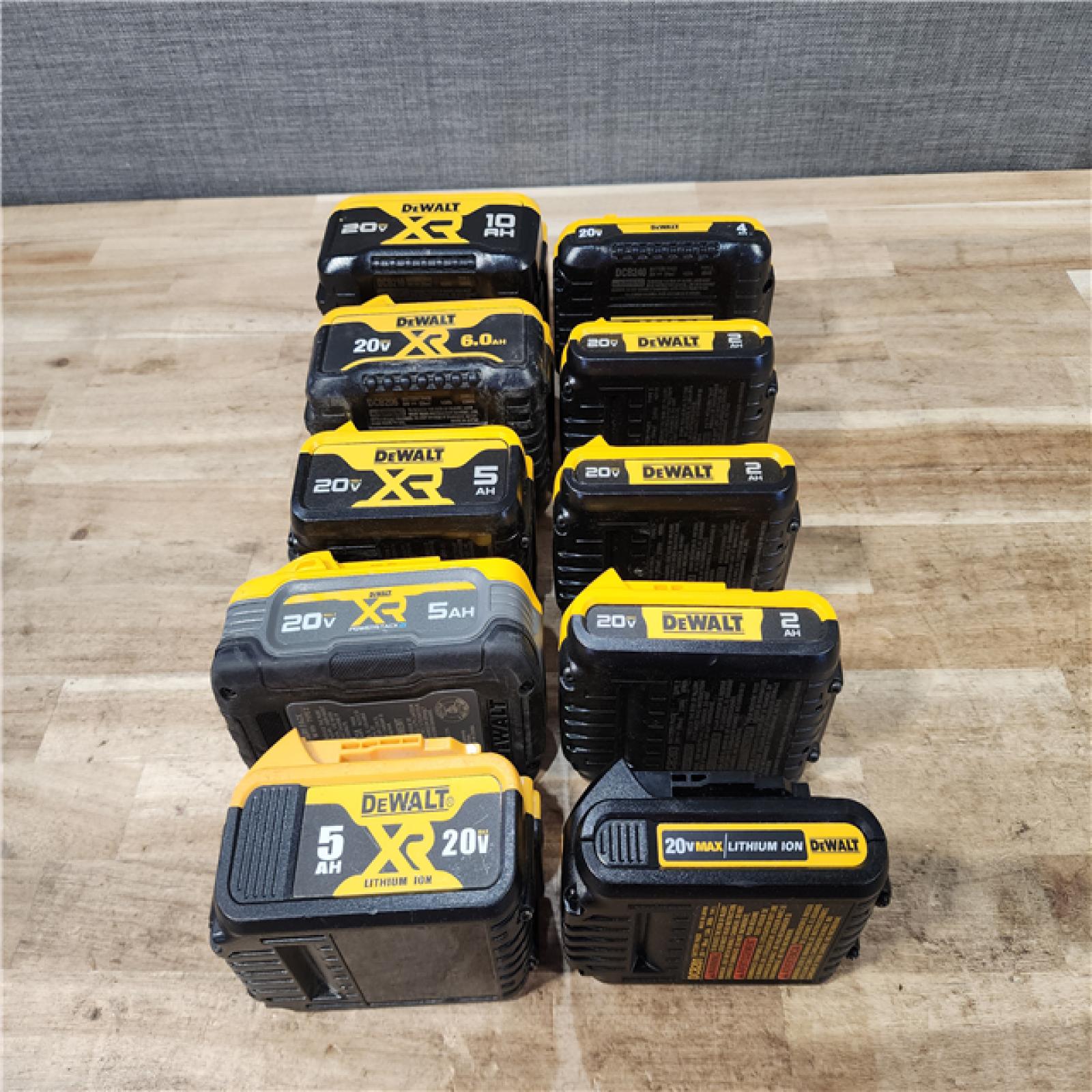 HOUSTON LOCATION - AS-IS DEWALT BATTERY PACK QTY - 10
