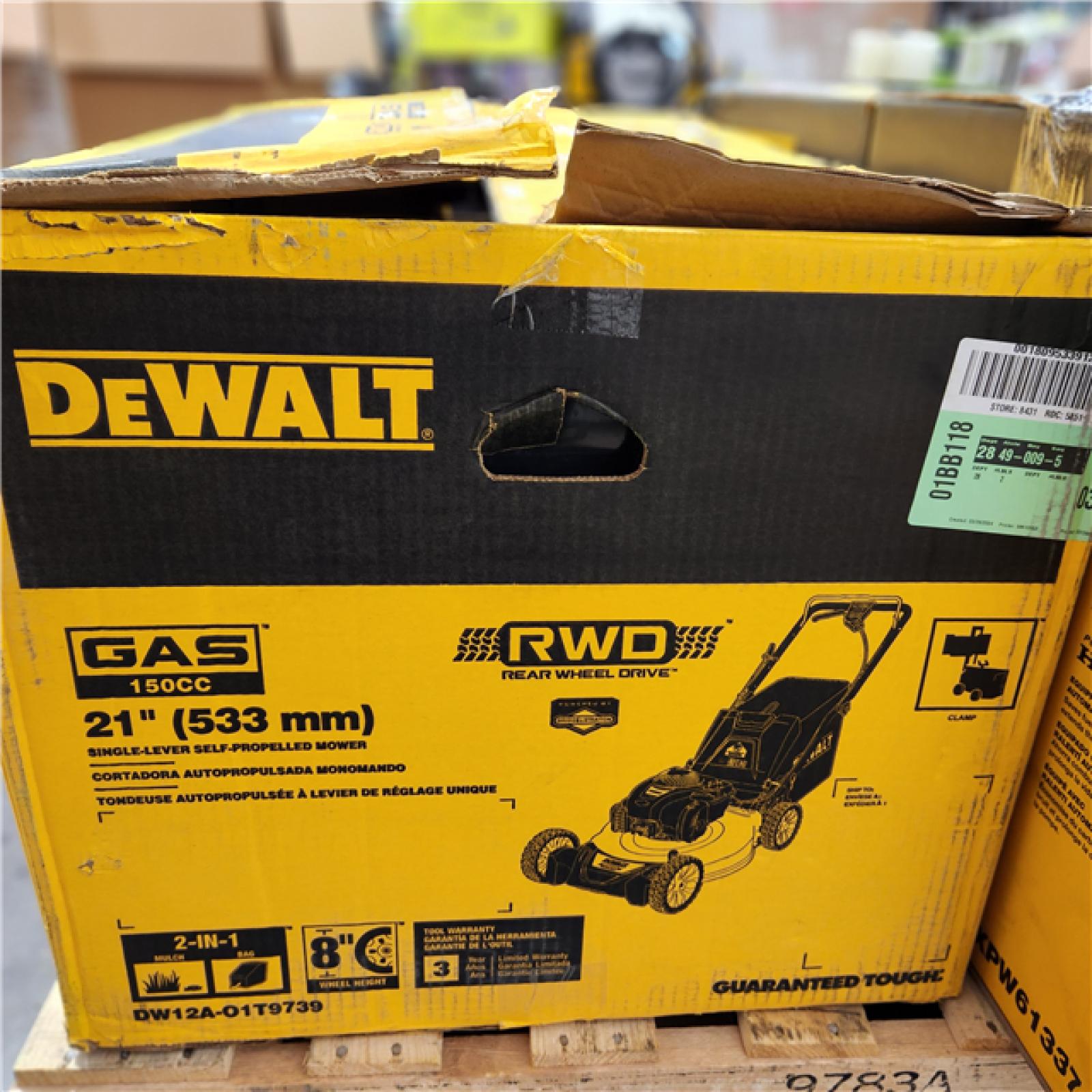 Dallas Location - As-Is DEWALT 21 in. 150ccGas Self Propelled  Lawn Mower-Appears Good Condition