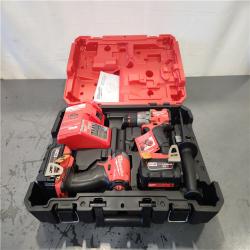 AS-IS- Milwaukee FUEL 18V Lithium-Ion Brushless Cordless Hammer Drill and Impact Driver Combo Kit
